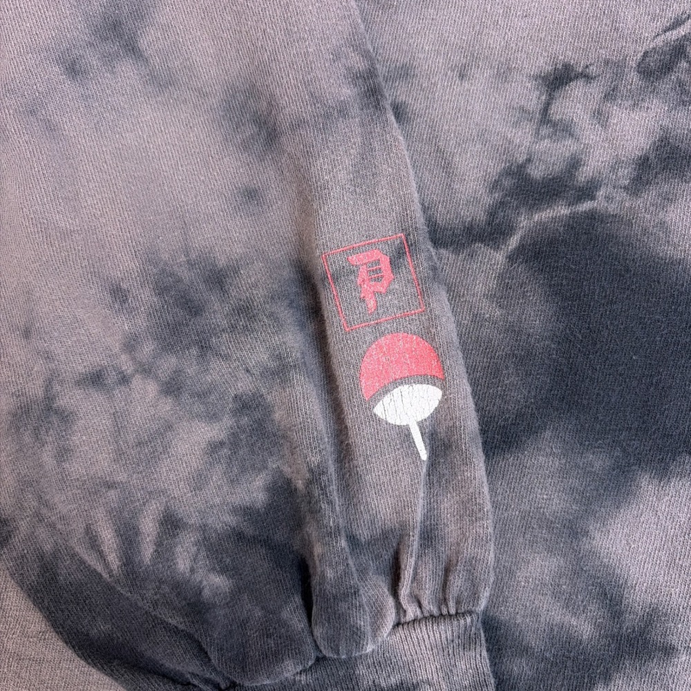 Primitive Naruto Shippuden Tie Dye Long Sleeve Shirt Grey Black Mens Medium - Picture 5 of 10